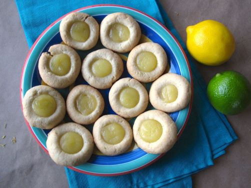 Lemon Lime Thumbprint Cookies