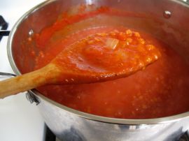 Making Spicy Tomato Soup