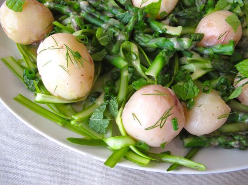 Asparagus Salad with Preserved Lemon Dressing and Passover Potatoes Asparagus Salad with Preserved Lemon Dressing and Passover Potatoes