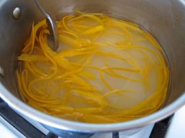 Making Candied Grapefruit Zest for Greyhound Granita Cocktails