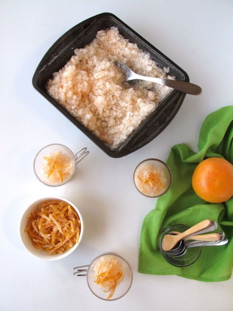 Greyhound Granita with Candied Grapefruit Zest