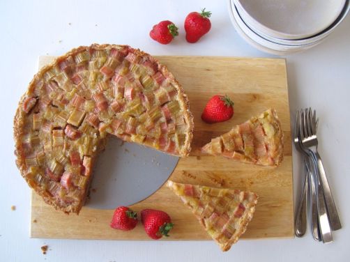 Brown Butter Strawberry Rhubarb Tart
