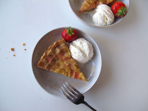 Brown Butter Strawberry Rhubarb Tart