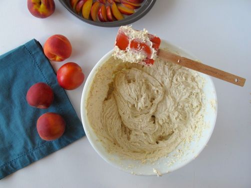 Making Peaches and Cream Cake