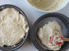 Making Peaches and Cream Cake