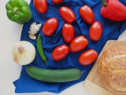 Ingredients for Roasted Tomato Gazpacho Soup