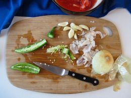 Making Roasted Tomato Gazpacho Soup