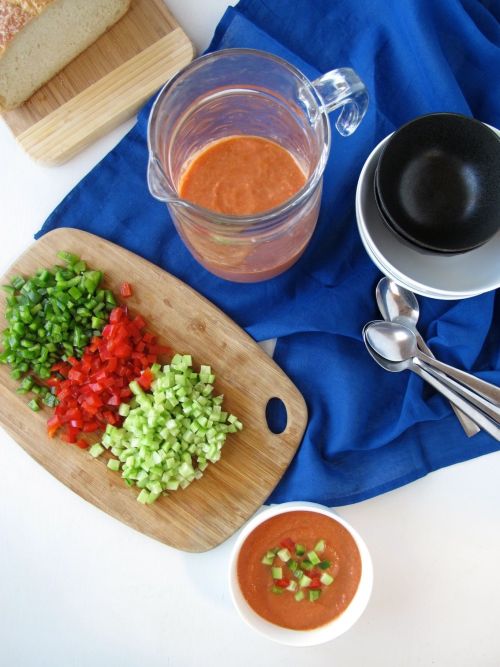 Roasted Tomato Gazpacho Soup