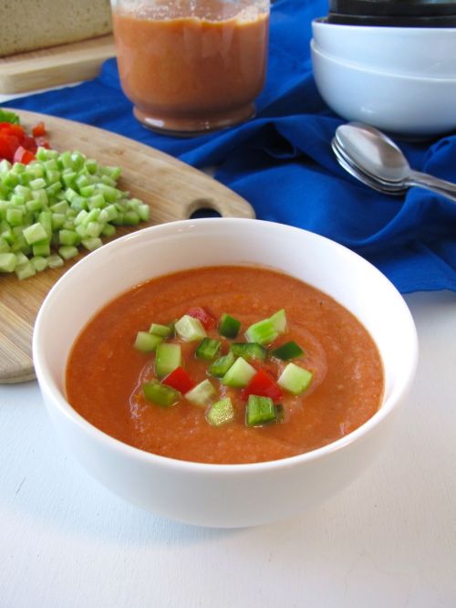 Roasted Tomato Gazpacho Soup