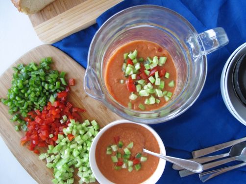 Roasted Tomato Gazpacho Soup