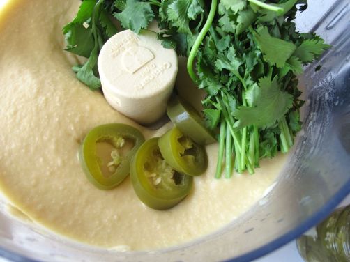 Quick-Pickled Jalapeños and Cilantro Jalapeño Hummus