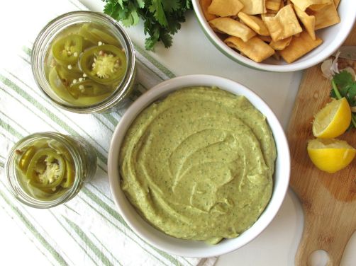 Quick-Pickled Jalapeños and Cilantro Jalapeño Hummus Quick-Pickled Jalapeños and Cilantro Jalapeño Hummus