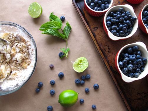 Mint-Lime Blueberry Crisp