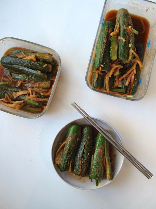 Stuffed Cucumber Kimchi (Oi Sobagi)