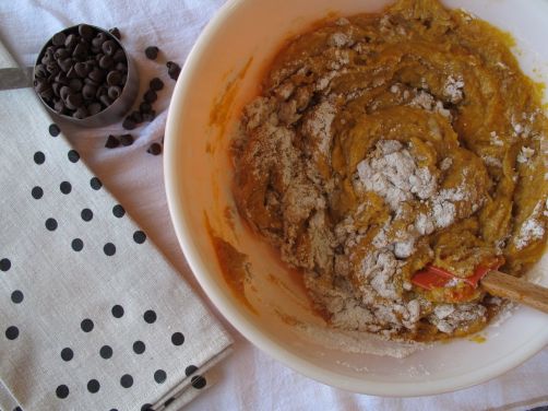 Making One-Bowl Pumpkin Chocolate Chip Bread