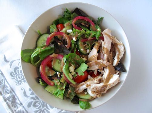 Balsamic Honey Vinaigrette and Warm Rotisserie Chicken Salad