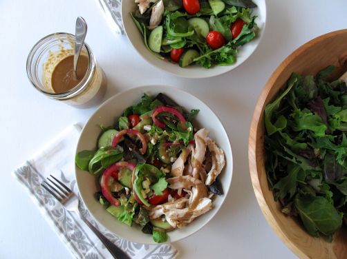 Balsamic Honey Vinaigrette and Warm Chicken Salad