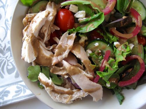 Balsamic Honey Vinaigrette and Warm Chicken Salad