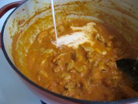 Making Easy Indian Chicken Curry with coconut milk