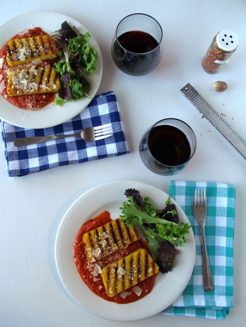 Parmesan Black Pepper Grilled Polenta