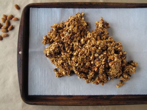 Making Almond Butter Chocolate Granola Bars