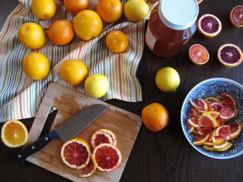 Making Yuzu-cha style Blood Orange Lemon Tea