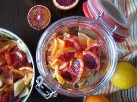 Making Yuzu-cha style Blood Orange Lemon Tea