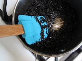 Making Black Sesame Hamantaschen Filling