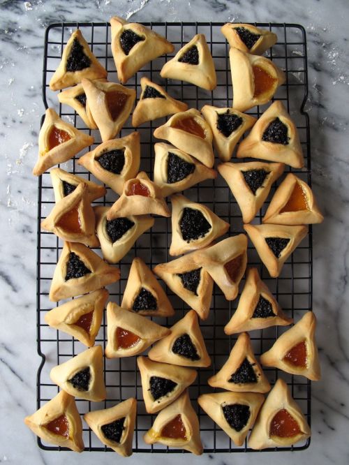 Black Sesame and Apricot Hamantaschen