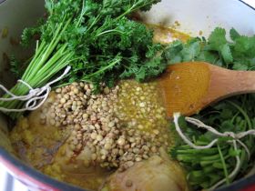 Making Moroccan Chicken Rfissa