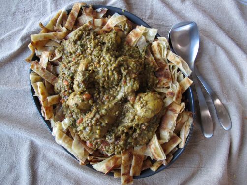 Chicken Rfissa and Msemen (Moroccan Fried Flatbread)