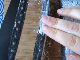 Making Black Sesame Mochi Dumplings