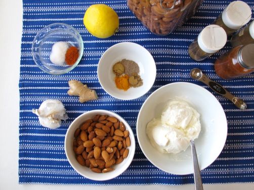 Ingredients for Nepali Spiced Almond Chicken Marinade