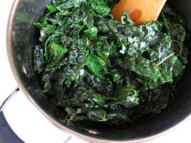 Making Nepali Spiced Kale